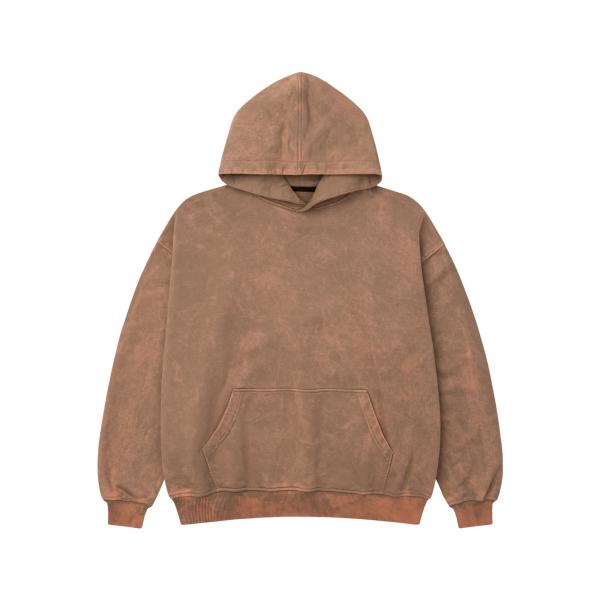 Oversized hoodie vintage-effect beige