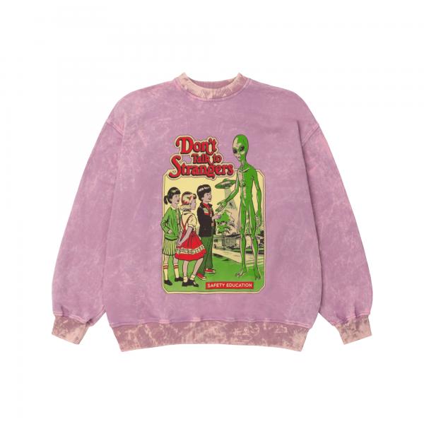 Світшот пудровий don't talk to strangers