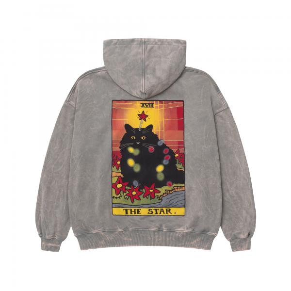 Худі оверсайз сірий виварений the star
