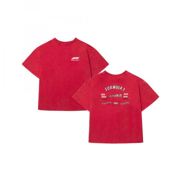 T-shirt oversized boiled red formula 1