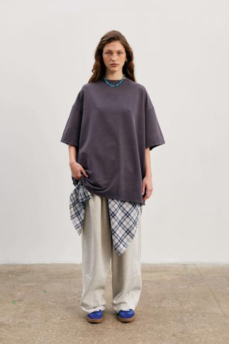T-shirt oversize boiled graphite