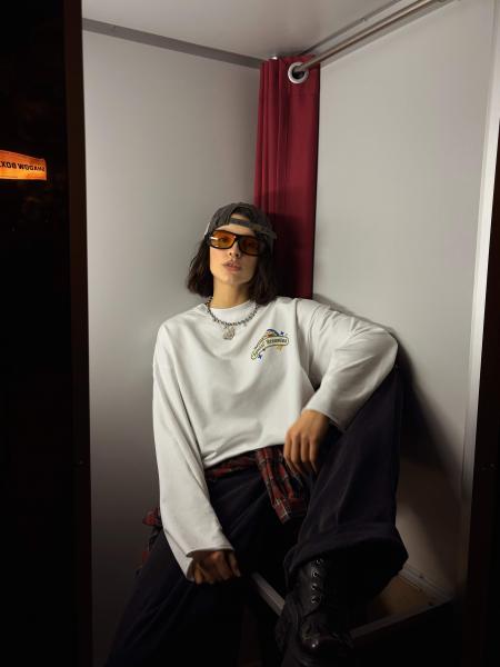 Лонгслів білий special brownies