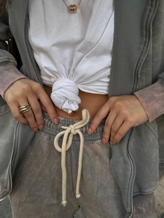 Штани прямі сірі виварені