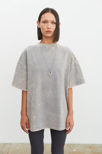 T-shirt oversized gray boiled 