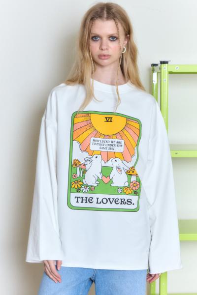 Longsleeve white the lovers