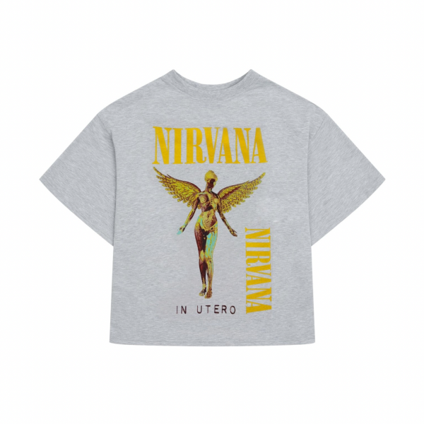 Футболка оверсайз серый меланж Nirvana